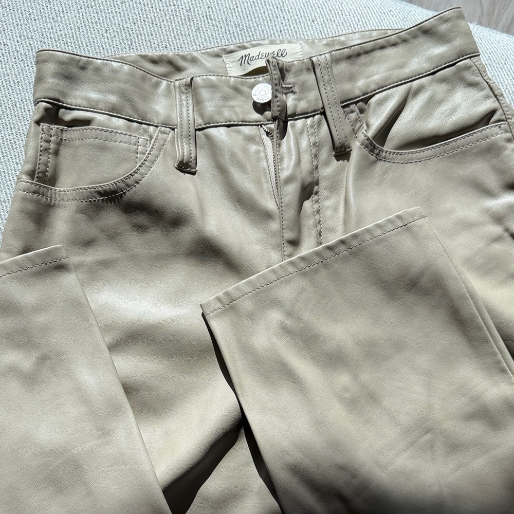 Madewell The Perfect Vintage Straight Jean: Faux Leather Edition